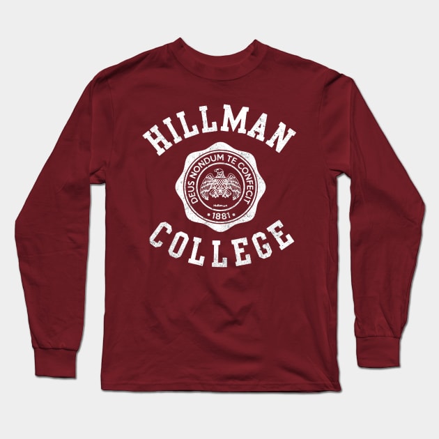 Hillman College | Red REtro Long Sleeve T-Shirt by McKenna Guitar Sales